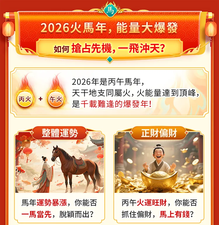 2026年你會走好運嗎？
